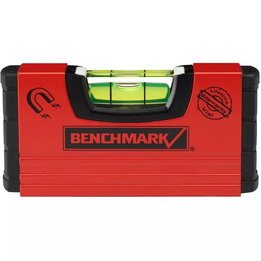 4" 1 Vial Pocket Size Magnetic Aluminum Box Level