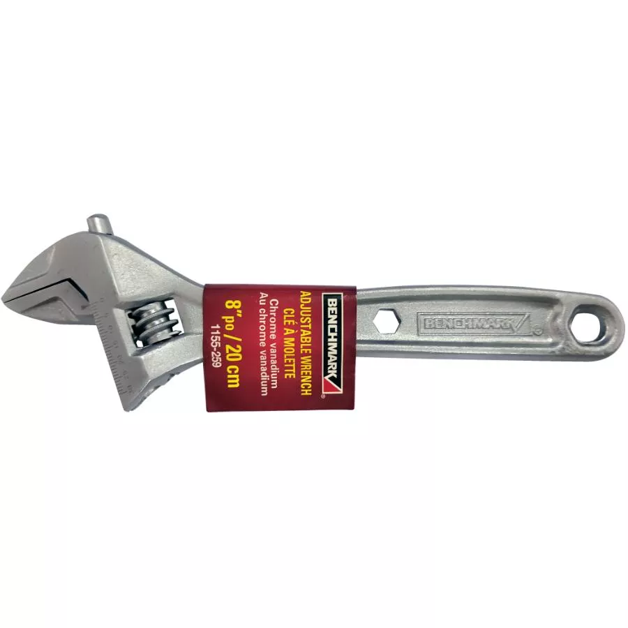 Benchmark 8" Chrome Vanadium Adjustable Wrench