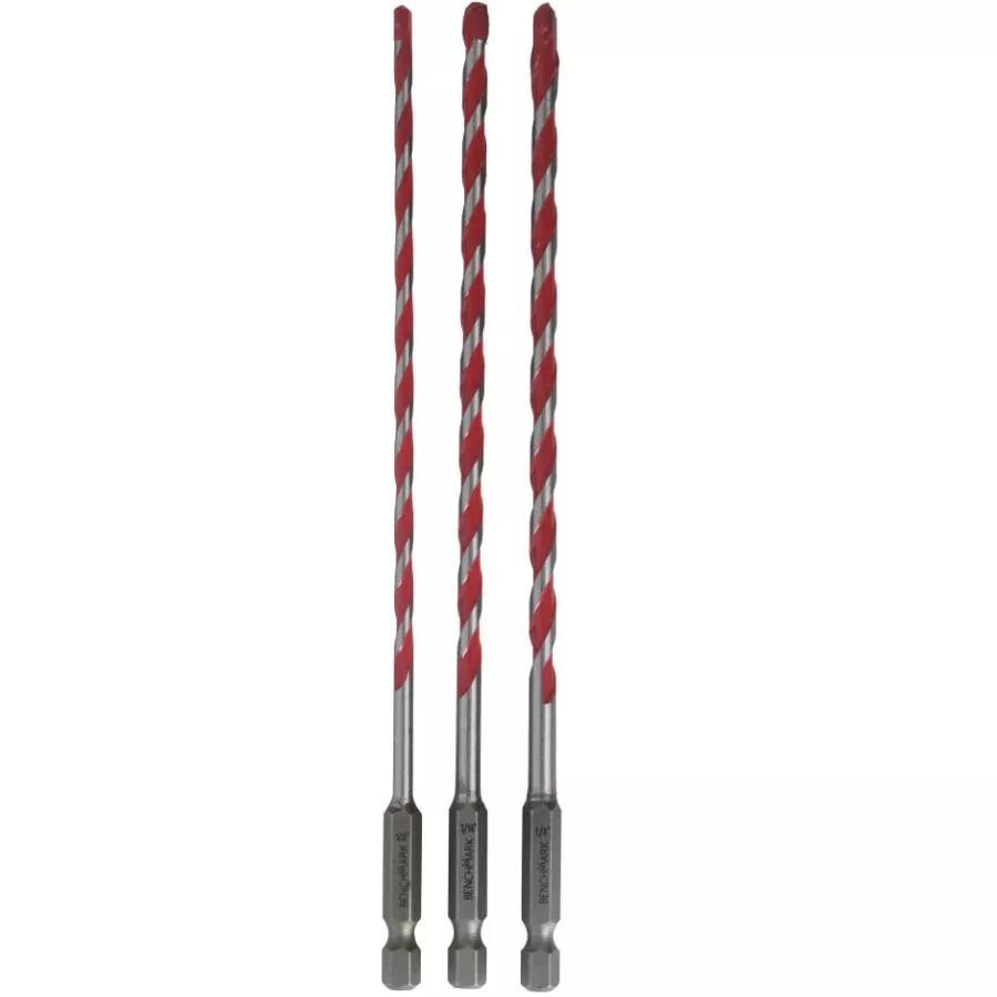Tungsten Carbide Masonry Drill Bit Set - 3 Piece