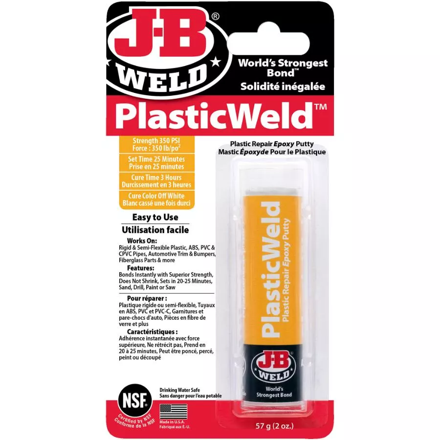 PlasticWeld Plastic Repair Epoxy Putty - 2 oz