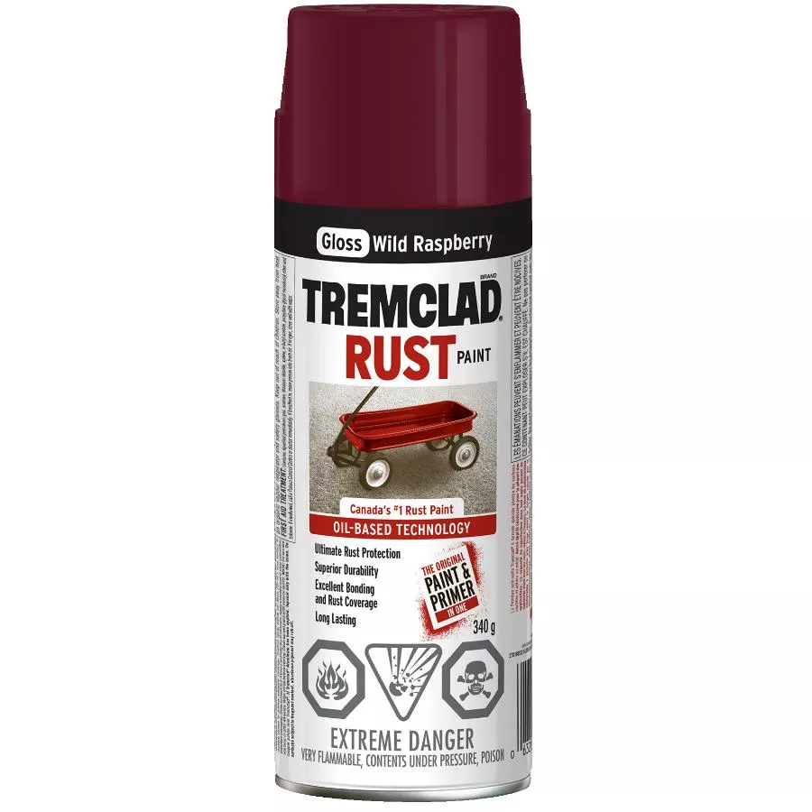 Tremclad Rust Spray Paint - Gloss Wild Raspberry, 340 g