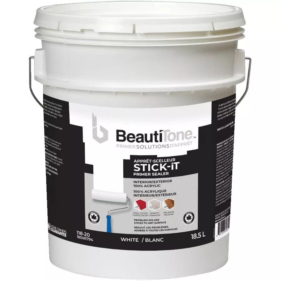 Interior / Exterior Acrylic Latex Stick It Primer Sealer - White, 18.5 L