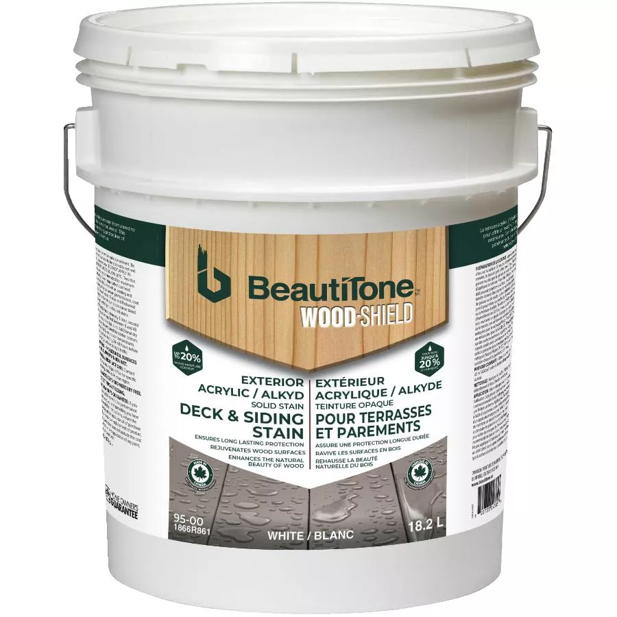Acrylic Alkyd Deck & Siding Stain - Solid White, 18.2 L