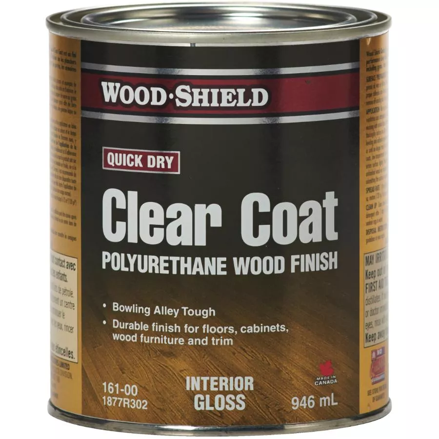 Quick Dry Polyurethane Wood Finish - Clear Gloss Coat, 946 ml