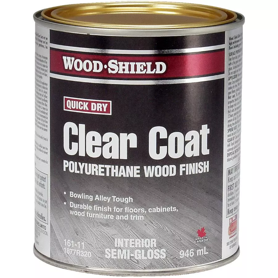 Quick Dry Polyurethane Wood Finish - Semi Gloss Clear Coat, 946 ml