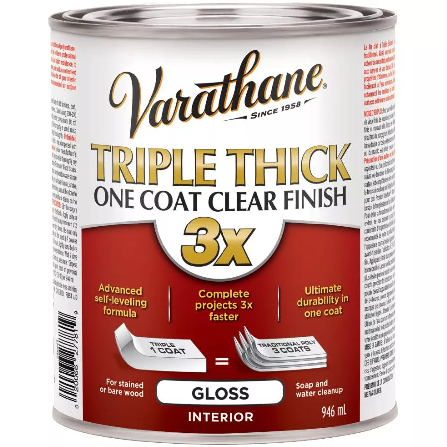 Varathane Triple Thick One Coat Finish - Clear Gloss, 946 ml