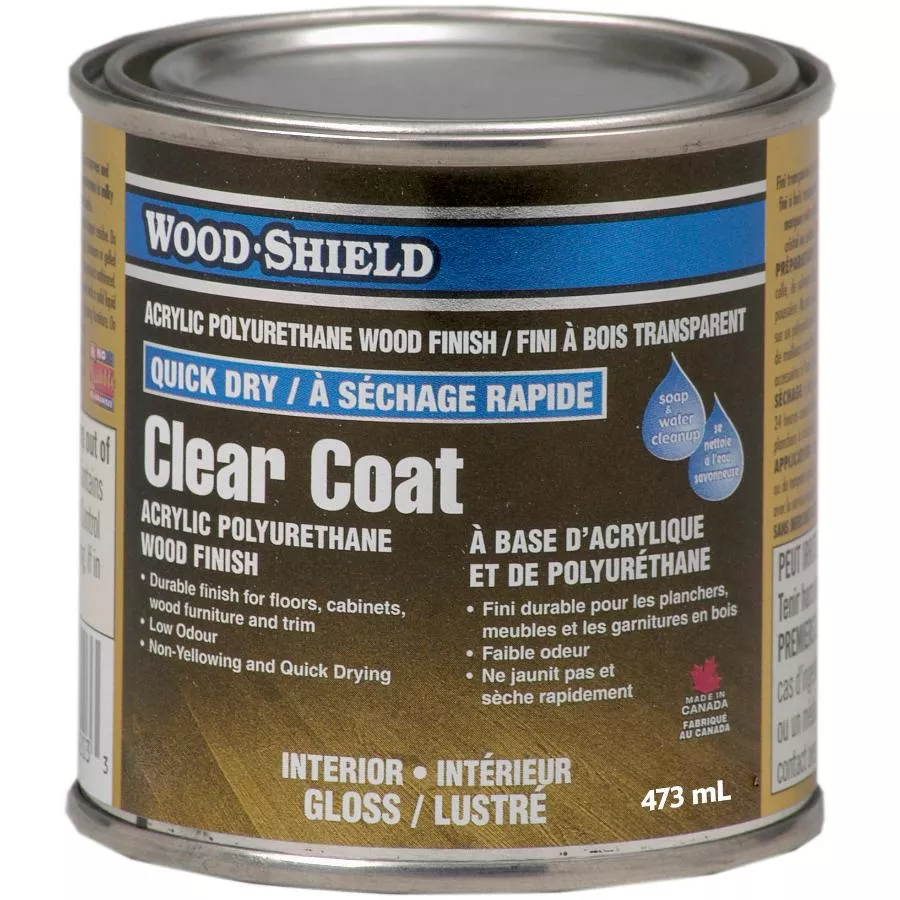 Quick Dry Acrylic Polyurethane Wood Finish - Interior Gloss, 473 ml