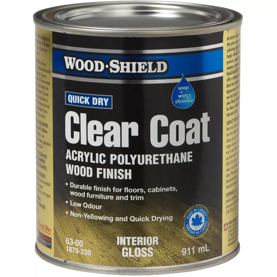 Quick Dry Acrylic Polyurethane Wood Finish - Interior Gloss, 911 ml