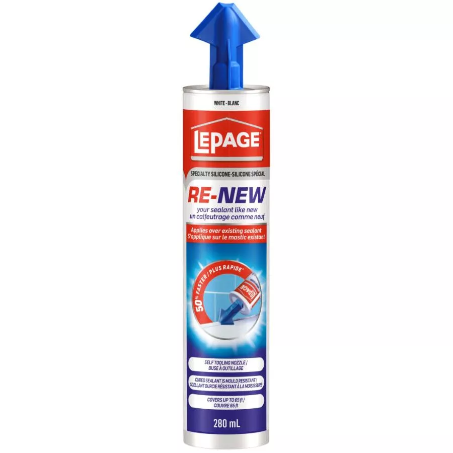 Re-New Kitchen & Bath Silicone Caulking - White, 280 ml