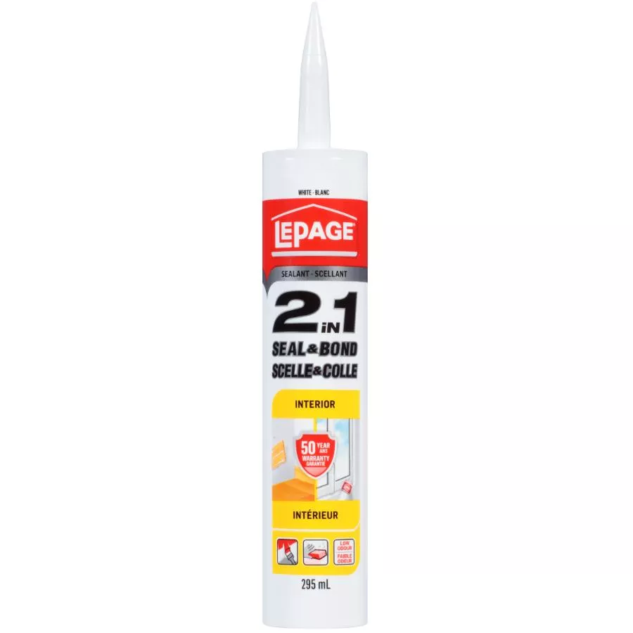 2 in 1 Seal & Bond Interior Acrylic Sealant - Clear, 295 ml