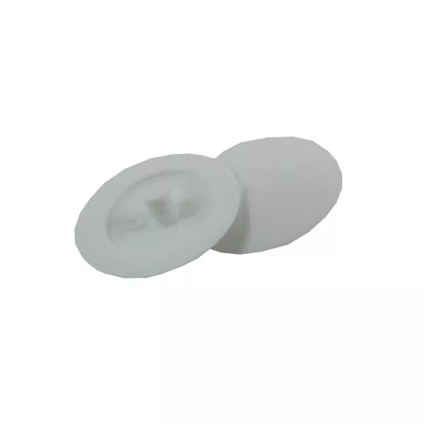 10 Pack #1 White Plastic Screw Caps