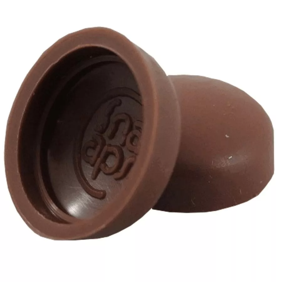 10 Pack #10-1/4" Brown Plastic Screw Caps