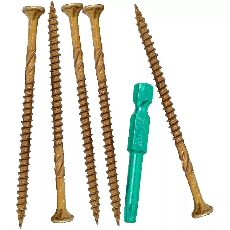 100 Pack #9 x 3-1/8" Climatek Star Drive R4 Structural Wood Screws