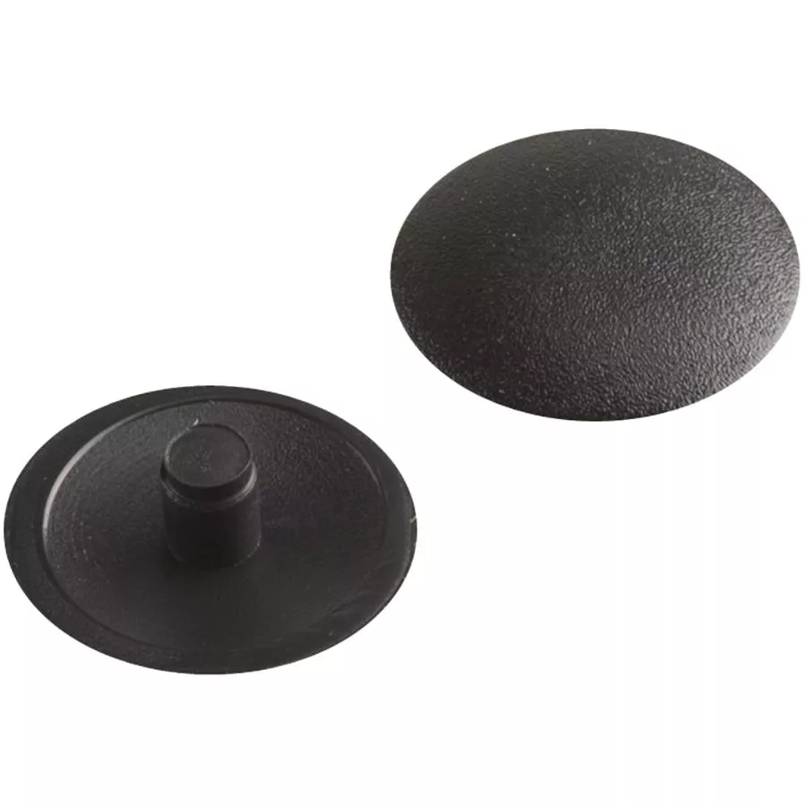 25 Pack #8 Black Plastic Screw Caps