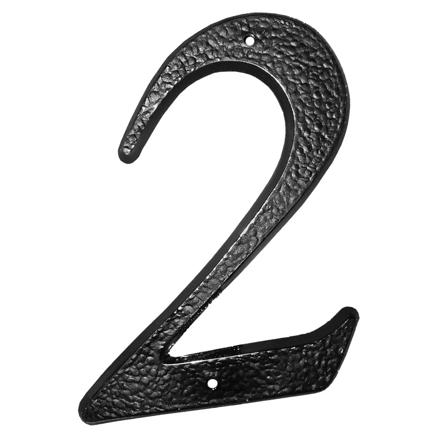 5" Black '2' House Number
