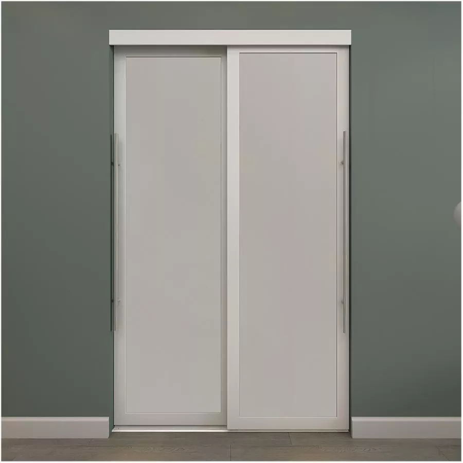 Colonial Elegance Lounge Sliding Closet Doors - White, 60" x 80"