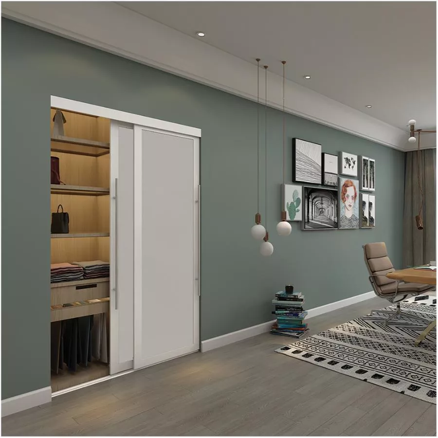 Colonial Elegance Lounge Sliding Closet Doors - White, 60" x 80"