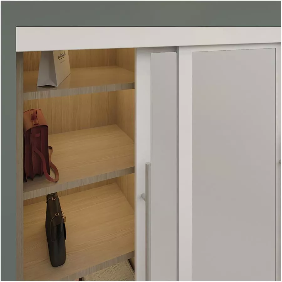Colonial Elegance Lounge Sliding Closet Doors - White, 60" x 80"