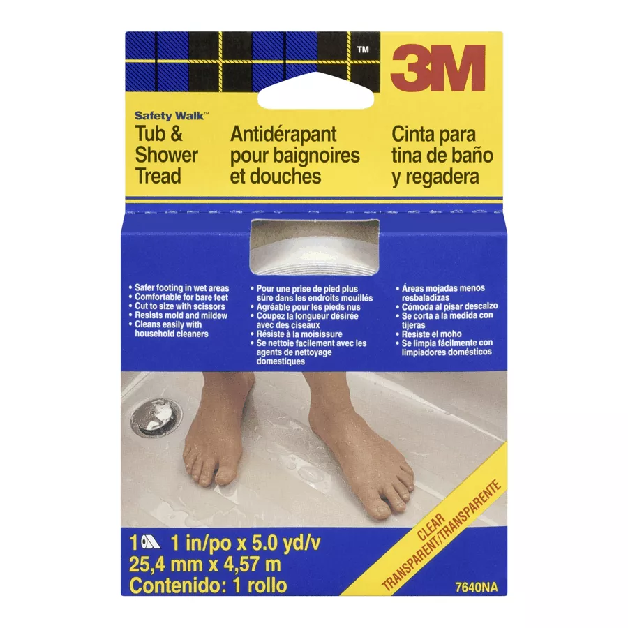 Safety Walk Tub & Shower Tread - Clear, 1" x 180"