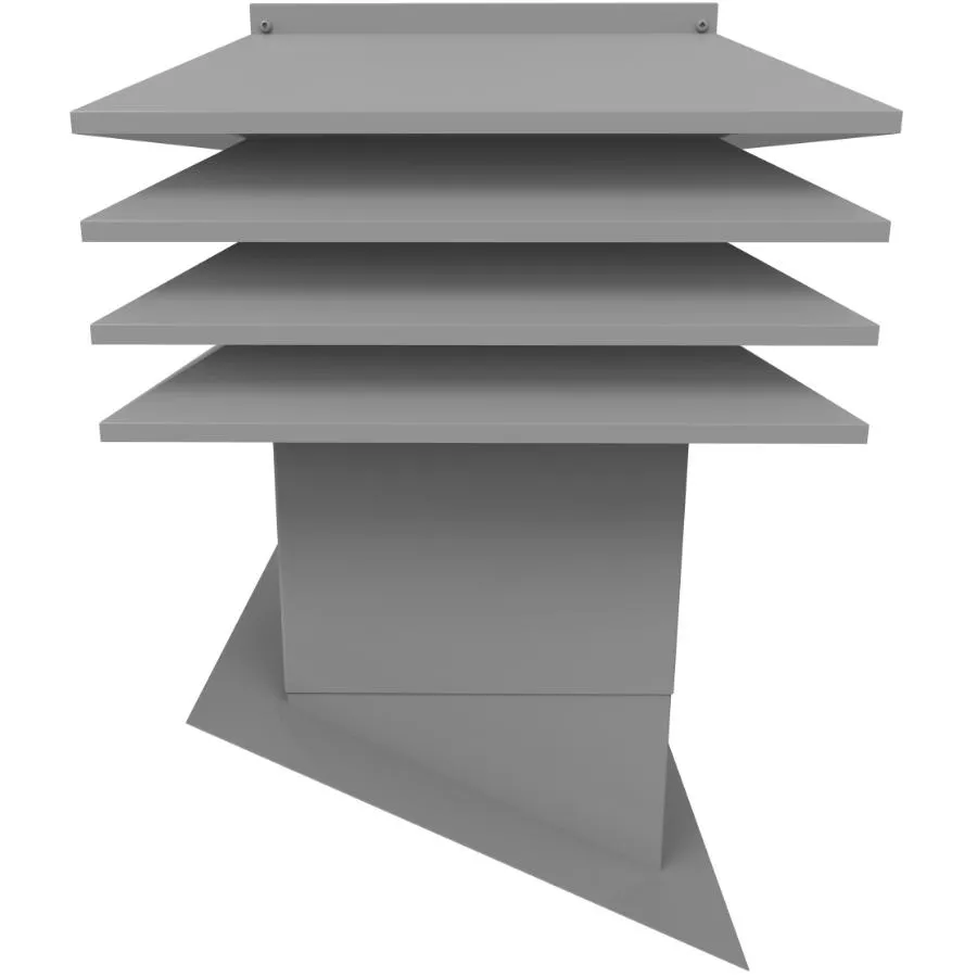 Ventilation Maximum 12" x 12" Maximum Grey Slanted Roof Vent