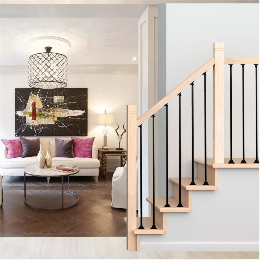 Alexandria Moulding Maple Urban Newel Post - 2-7/8" x 2-7/8" x 52"