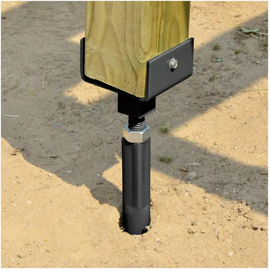 Pylex Adjustable Foundation Screw - 50" + Anchored Footing