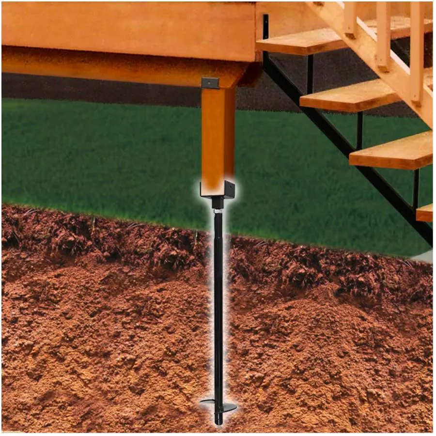 Pylex Adjustable Foundation Screw - 50" + Anchored Footing