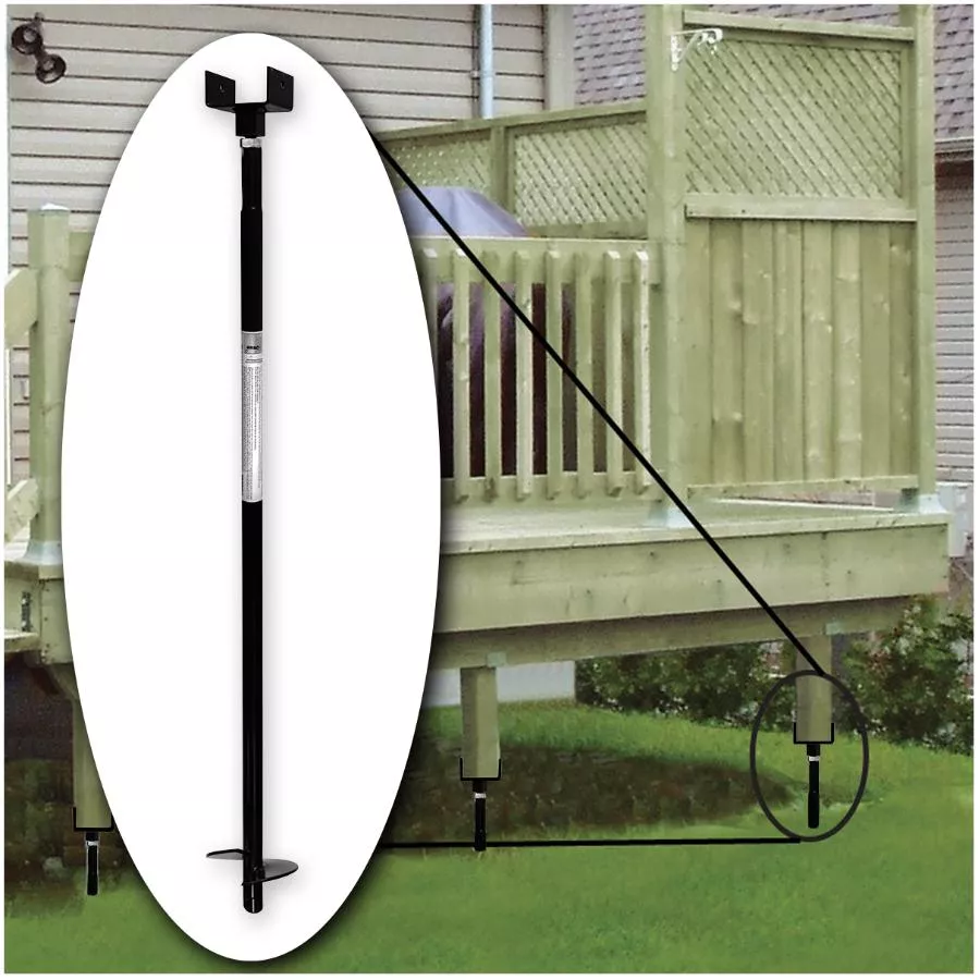 Pylex Adjustable Foundation Screw - 50" + Anchored Footing