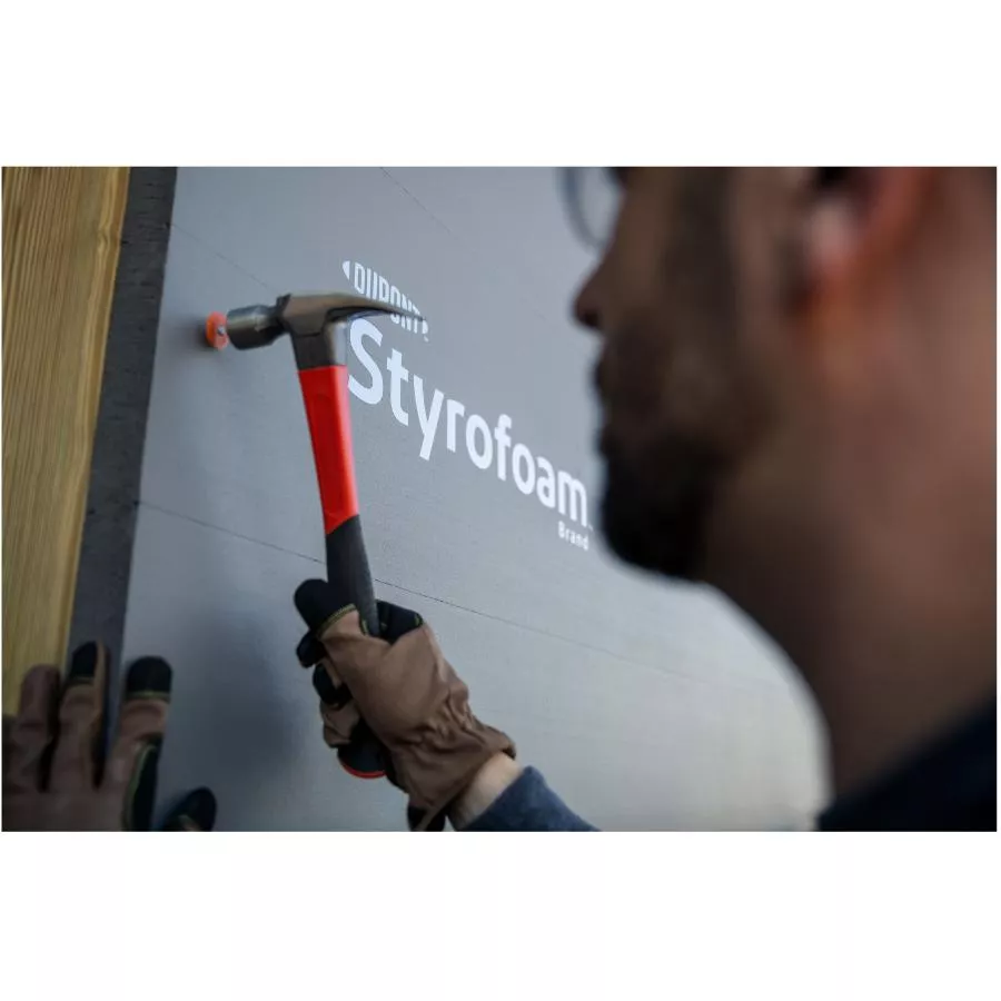 Dupont 4" x 2' x 8' Styrofoam SM Ship Lap Foam Insulation - Grey