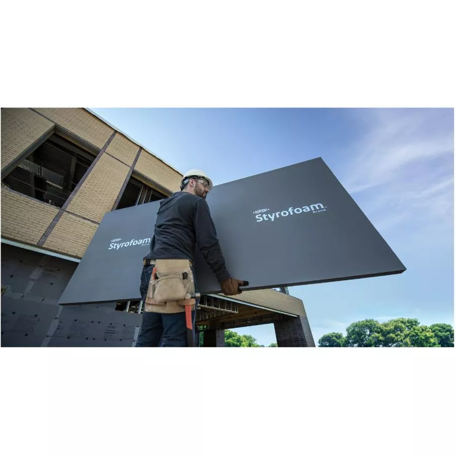Dupont 4" x 2' x 8' Styrofoam SM Ship Lap Foam Insulation - Grey