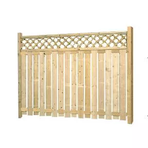 6' Cedar Deluxe Lattice Fence Package