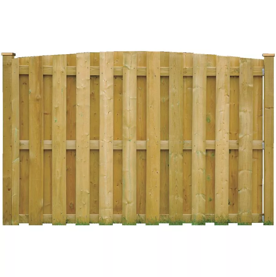 6' Pressure Treated Convex Top Board On Board Fence Package