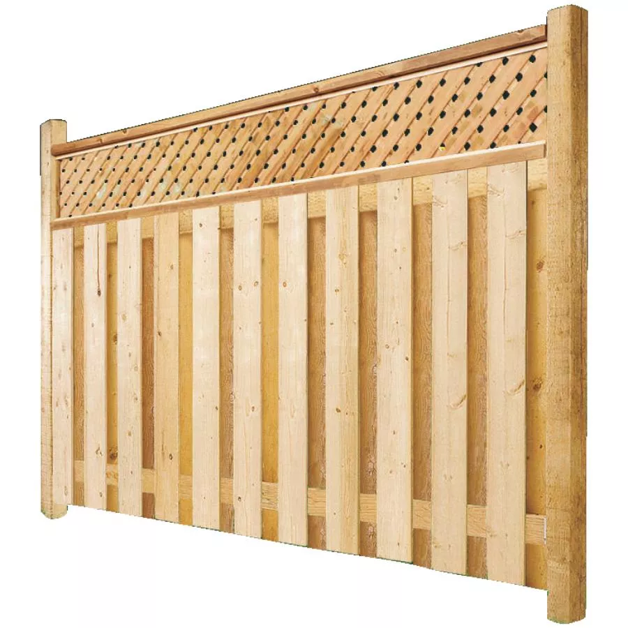 6' Pressure Treated Privacy Lattice Fence Package