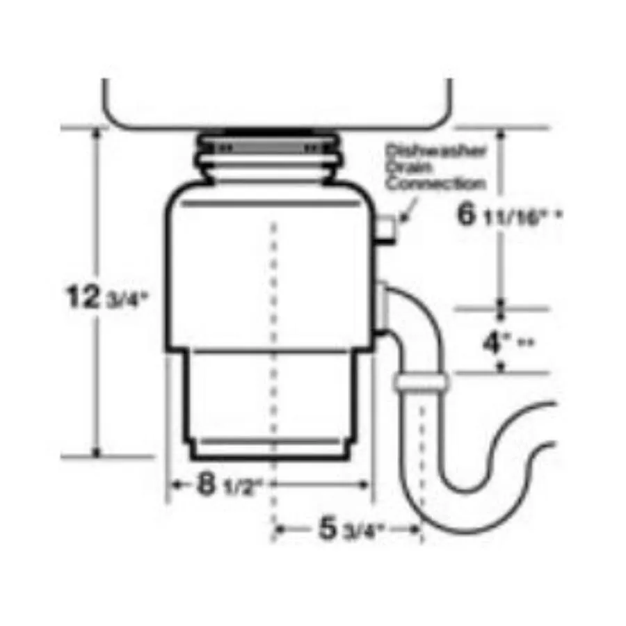 Insinkerator 1/2 HP Badger 5 Continuous Feed Food Waste Disposer