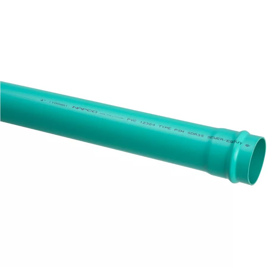 4" x 14' SDR35 Gasketed Solid PVC Sewer Pipe