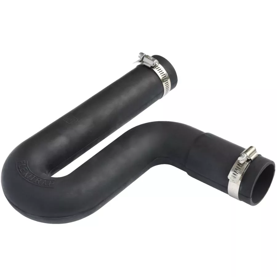 1-1/2" 1 Piece Flexible Rubber P-Trap Drain