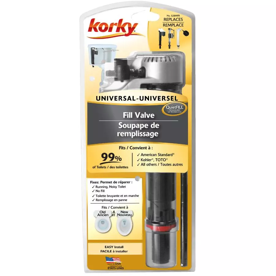 Korky Quietfill Platinum Universal Toilet Fill Valve