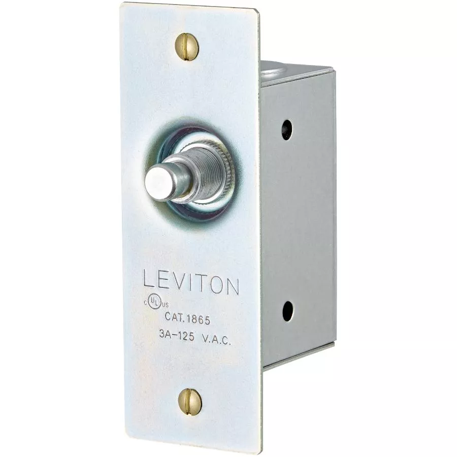 3 Amp 125 Volt Gold Door Switch with Plate