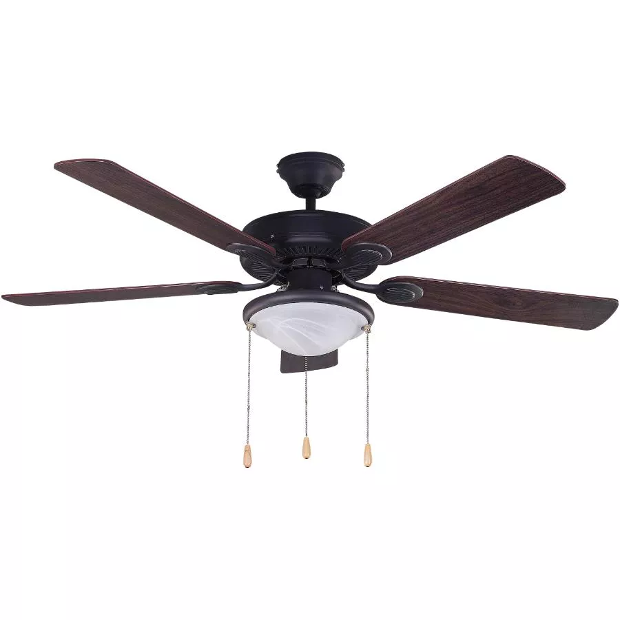 Canarm Kincade 52" Ceiling Fan with LED Light - Reversible Blades, Oil Rubbed Bronze