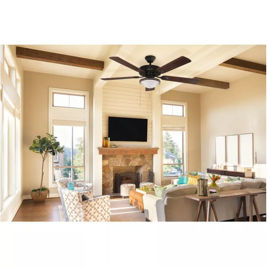 Canarm Kincade 52" Ceiling Fan with LED Light - Reversible Blades, Oil Rubbed Bronze