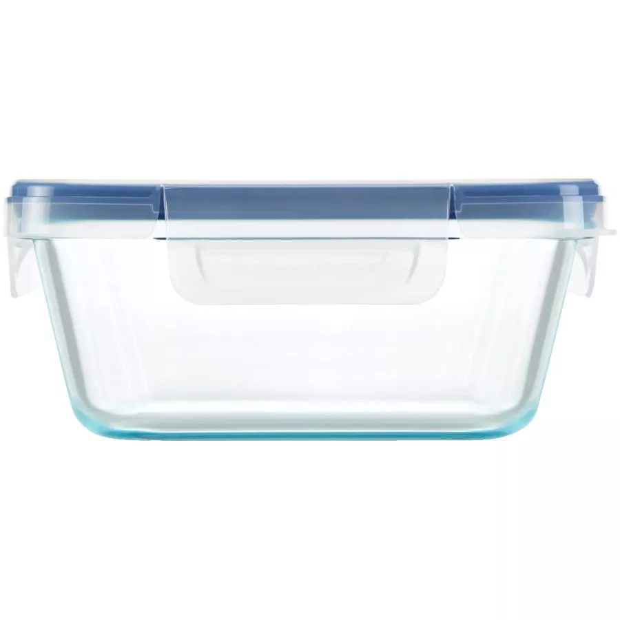 Square Glass Storage Dish with Locking Lid - 4 Cup