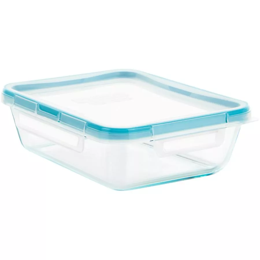 Rectangle Glass Storage Dish with Locking Lid - 6 Cup