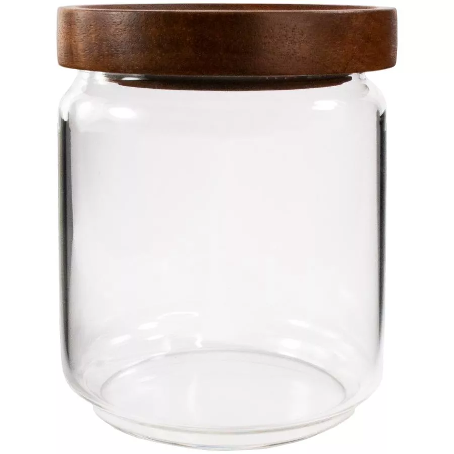 Glass Canister with Acacia Lid - 400 ml