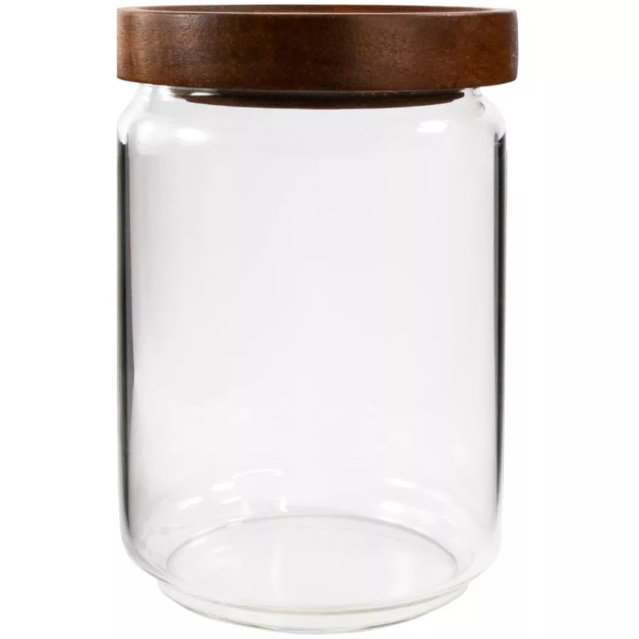 Glass Canister with Acacia Lid - 700 ml