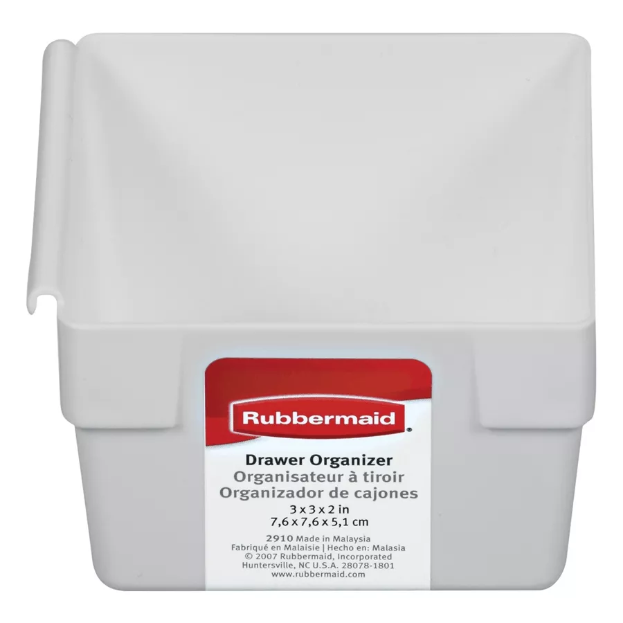 Drawer Organizer - White, 3" x 3" x 2"