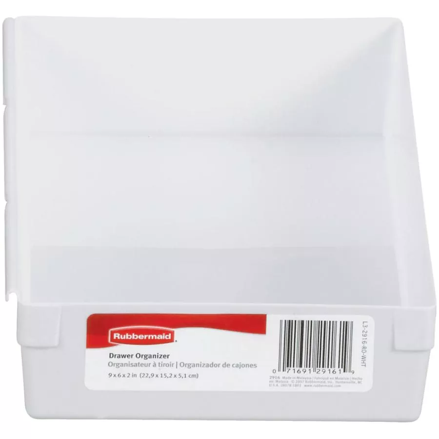 Drawer Organizer - White, 9" x 6" x 2"