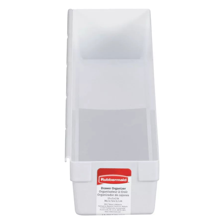Drawer Organizer - White, 15" x 3" x 2"