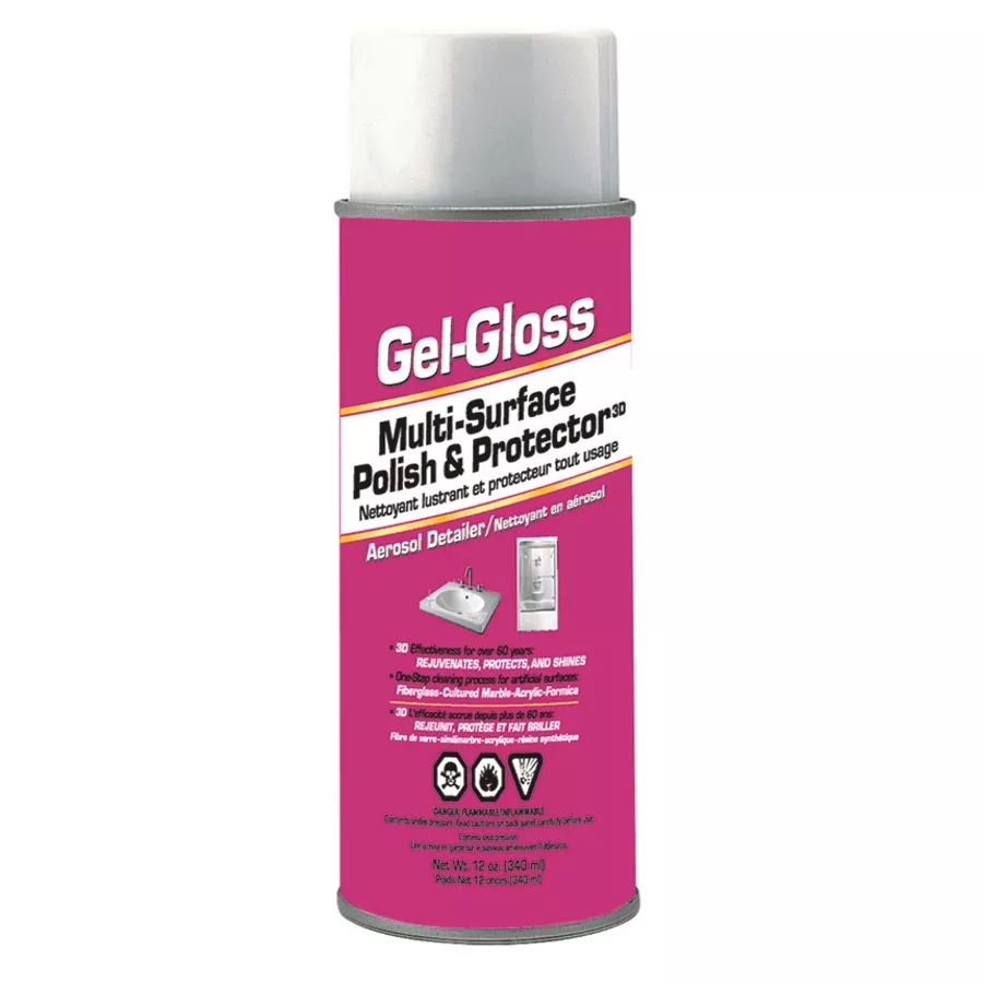 Gel-gloss 12oz Fiberglass Cleaner - Polish & Protector