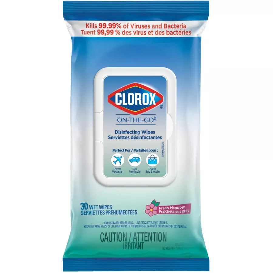On-The-Go Disinfecting Wipes - Fresh Meadow Scent, 30 Pack