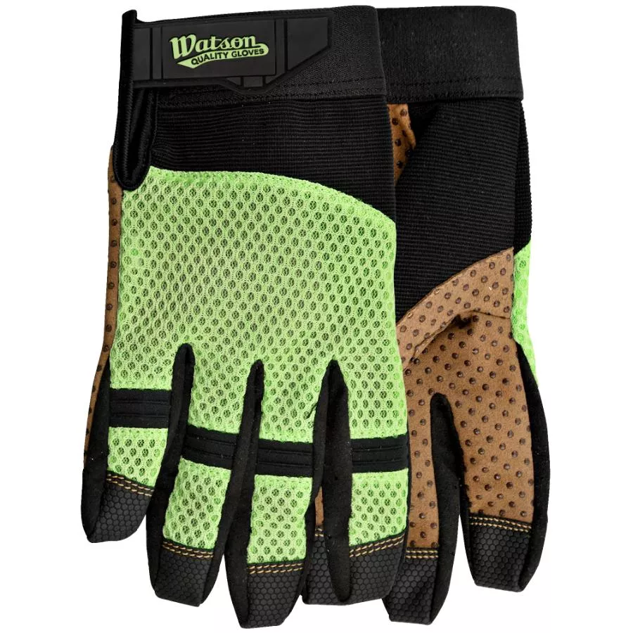Ladies Medium Mesh Back Garden Gloves, Assorted Colours
